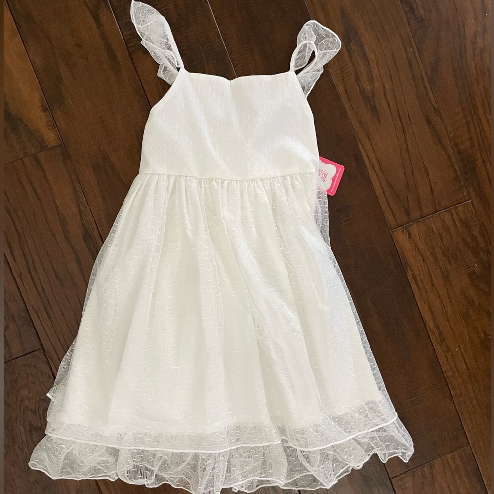 Ricrac & Ruffles Lace White Dress NWT size 6